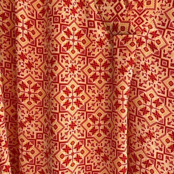 Sleeveless V Neck blouse orange/yellow Size L - Picture 2 of 4